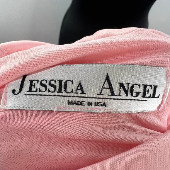 Jessica Angel 568 Bubblegum Pink Prom Dress Strapless Mermaid Built Bra Small S - Picture 9 of 10